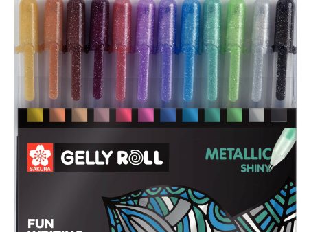 Geelikynä 12 kpl Metallic Sakura Gelly Roll Online