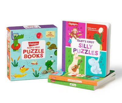 Baby s First Puzzle Books: Interactive Board Books for Babies and Toddlers, 3 Fun Activity Books with Foam Puzzle Pieces, Mazes, Silly Scenes for For Sale