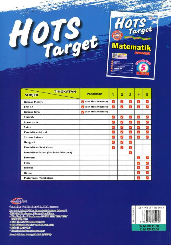 Hots Target Matematik Dwibahasa Tingkatan 5 KBSM Online Hot Sale