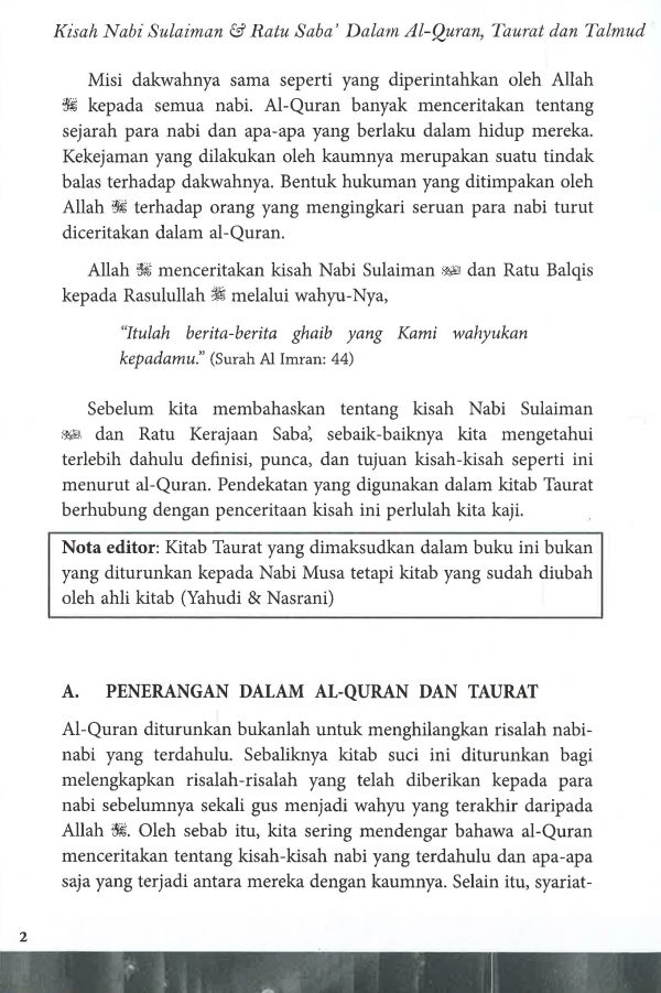 Kisah Nabi Sulaiman Dan Ratu Saba  Dalam Al-Quran, Taurat Dan Talmud Discount